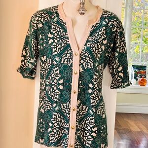 Charlotte Tarantola short sleeve cardigan sweater New with tag